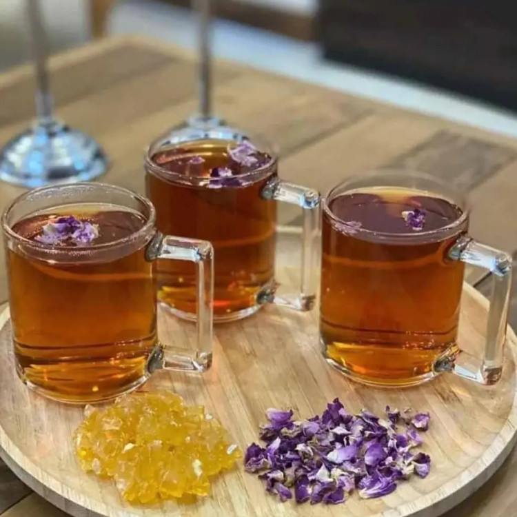لیوان لومینارک حک شده آلابونه 25 دسته دار کوتاه دست 6 عددی ساخت امارات الابونه سری گلد فرنس F2565E