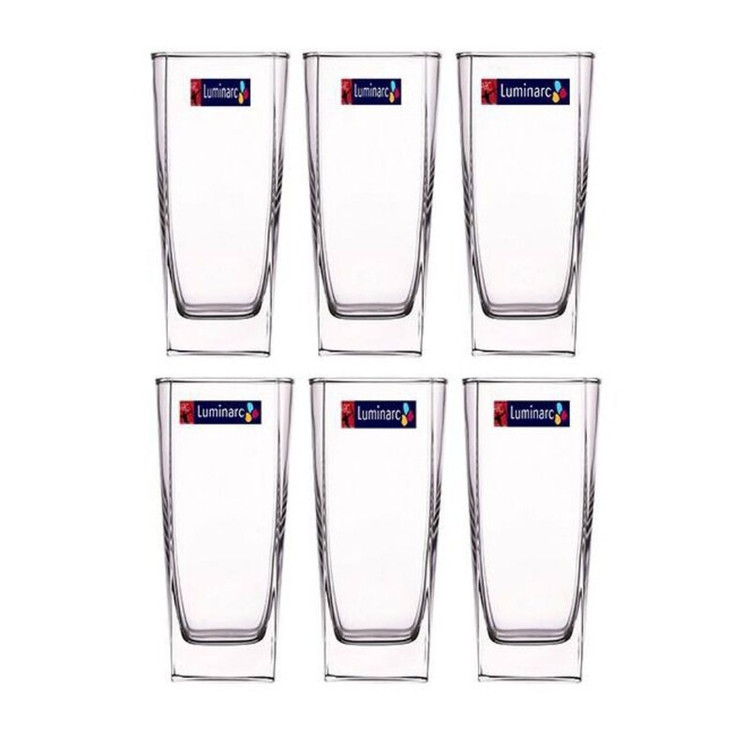 لیوان لومینارک مدل استرلینگ بلند اصلی حک شده ساخت امارات دست 6 عددی سری گلد فرنس F2565E LUMINARC STERLING