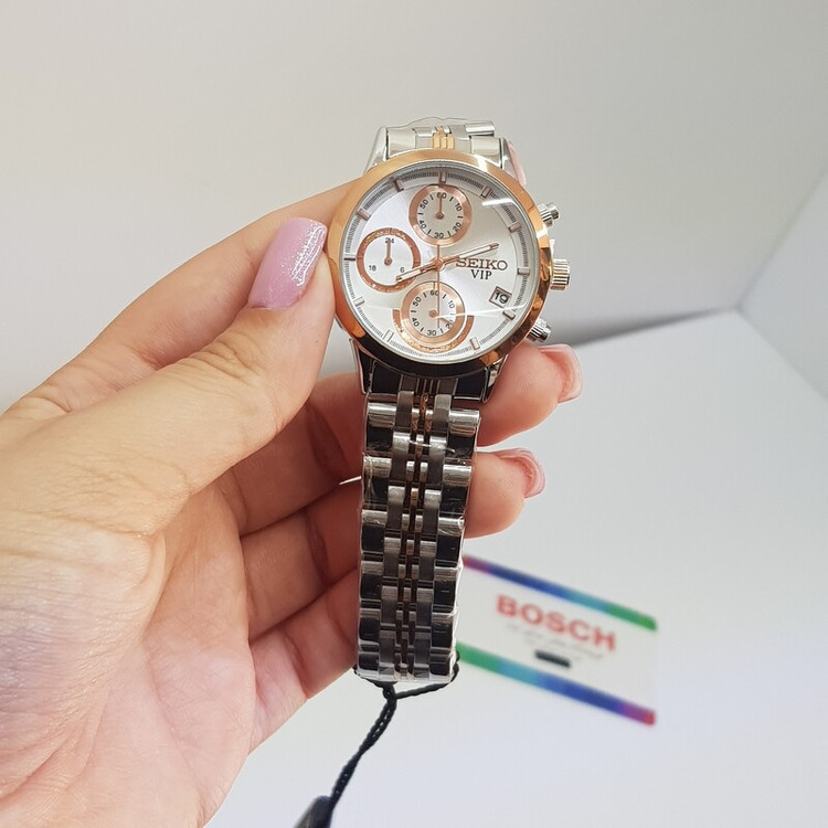 ساعت مچی سیکو رزگلد زنانه ژاپن به همراه جعبه و باطری اضافه 2363 G
