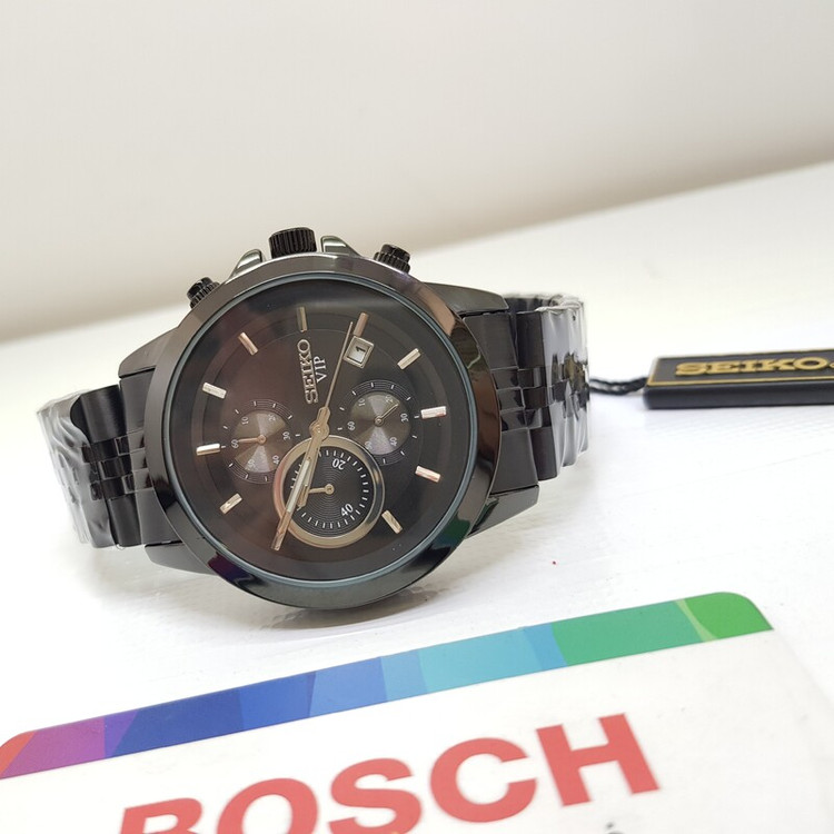 ساعت سیکو ژاپن مشکی مردانه به همراه جعبه و باطری اضافه 2363 G