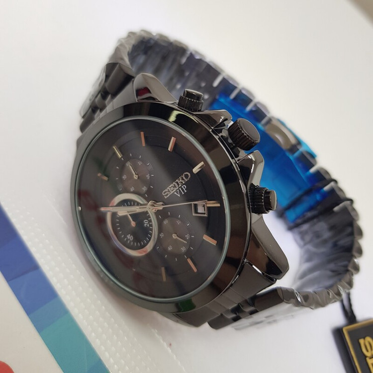 ساعت سیکو ژاپن مشکی مردانه به همراه جعبه و باطری اضافه 2363 G
