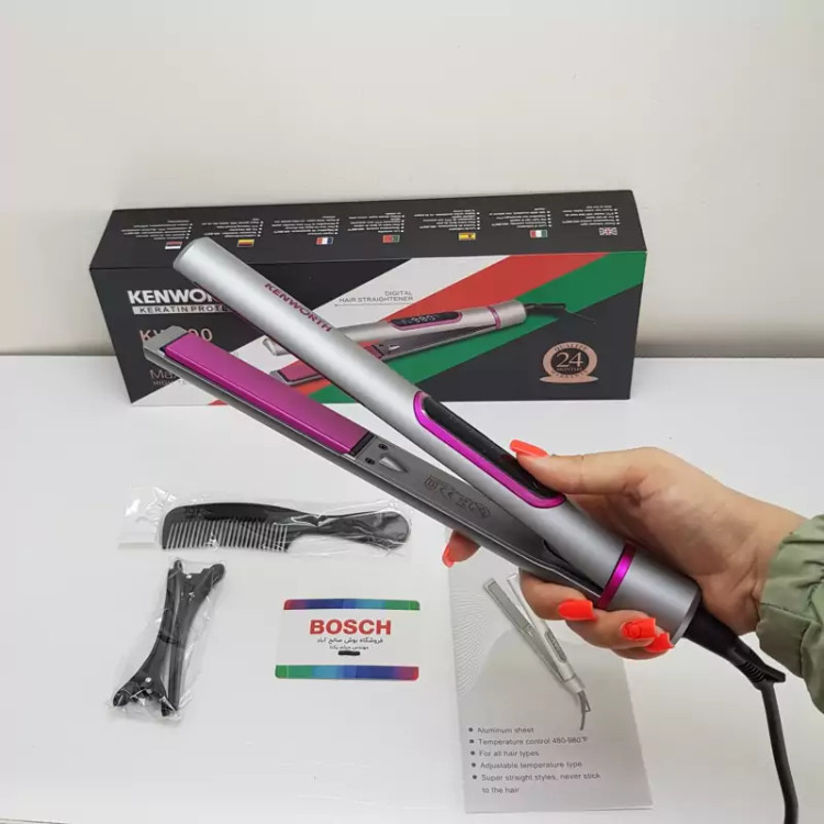 اتو مو کراتینه کنورث مدل kw300 سیم گردان و نمایشگر LED