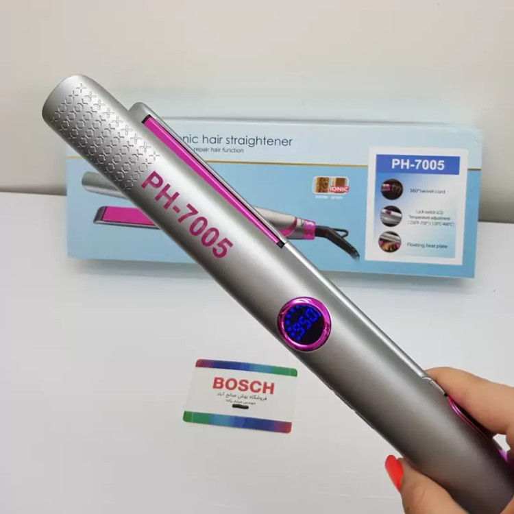 اتو مو فیلیپس.کراتینه سیم چرخشی.تا 750 درجه حرارت.صفحه نازک مدل 7005