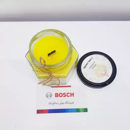 شمع معطر جار شیشه ای رنگی ارتفاع 7سانتی متر