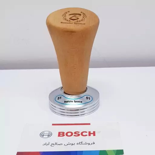 تمپر دسته چوبی باریستا اسپیس سایز 51 ارتفاع 9.5 و قطر کف 5.3