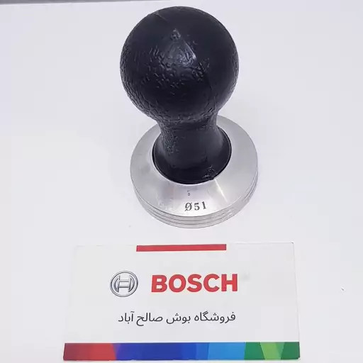 تمپر دسته پلاستیکی کف شیار دار سایز 51 باریستا اسپیس با ارتفاع 9 و قطر کف 5 سانت
