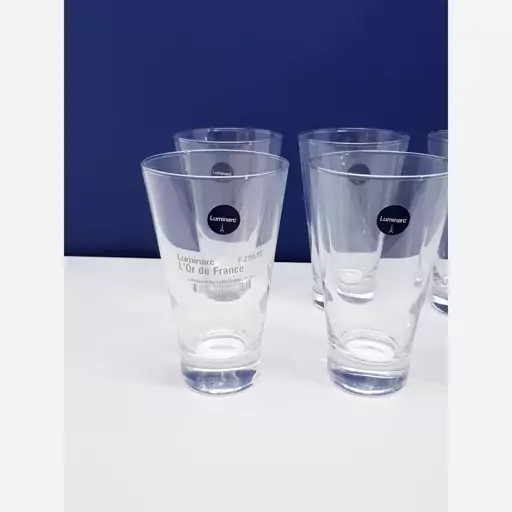 لیوان لومینارک شتلند اصلی حک شده ساخت امارات بسته 6 عددی سری گلد فرنس F2565E LUMINARC SHETLAND