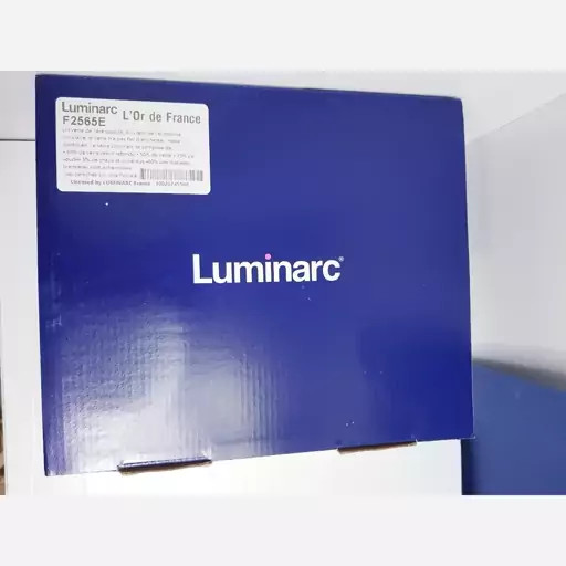 لیوان لومینارک آلابونه اصلی حک شده بلند دسته دار 6 عددی ساخت امارات الابونه سری گلد فرنس مدل F2565E