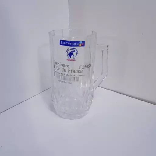 استکان لومینارک مدل برایتون حک شده اصلی دسته دار بسته 6 عددی ساخت امارات مدل گلد فرنس F2565E LUMINARC BRIGHTON