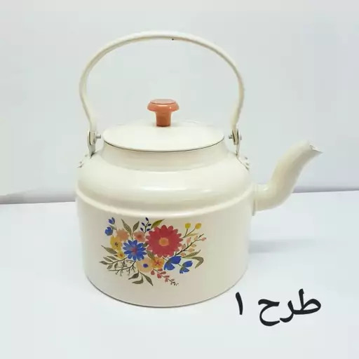 کتری روحی طرح دار 2 لیتری نسوز رنگ کوره مدل 2420