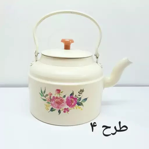 کتری روحی طرح دار 2 لیتری نسوز رنگ کوره مدل 2420