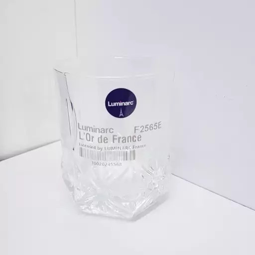 نیم لیوان لومینارک اصلی مدل برایتون کوتاه ساخت امارات دست 6 عددی سری گلد فرنس F2565 LUMINARC BRIGHTON