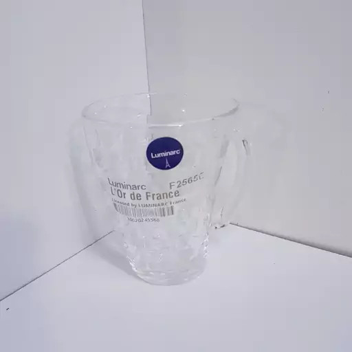 ماگ لیوان دسته دار لومینارک مدل ولت اصلی حک شده ساخت امارات بسته 6عددی سری گلد فرنس F2565E LUMINARC VOLETE