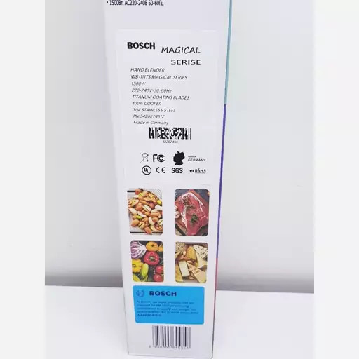 گوشتکوب برقی بوش آلمان مجیکال سری حک شده اصلی 1500وات لیبل آبی تیغ تیتانیوم گارانتی مدل 111