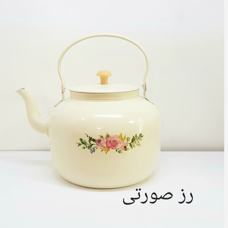 کتری روحی | 4 لیتر | طرح دار | رنگ کوره ثابت نسوز | آهنربا نگیر | برند یکتا باش | مدل YEKTABASH H042