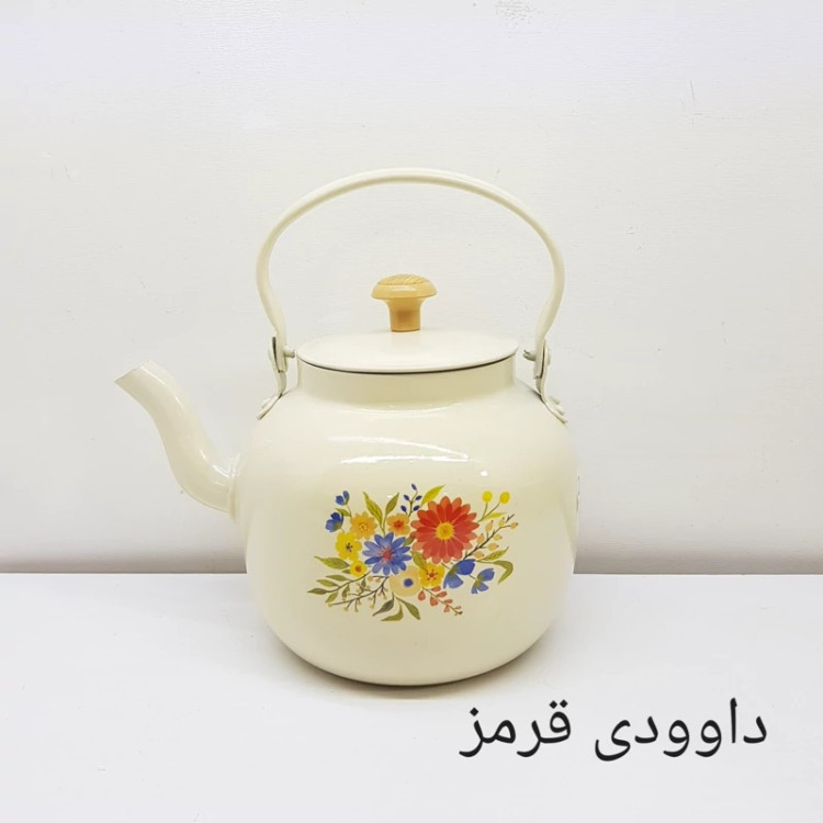 کتری روحی | 4 لیتر | طرح دار | رنگ کوره ثابت نسوز | آهنربا نگیر | برند یکتا باش | مدل YEKTABASH H042