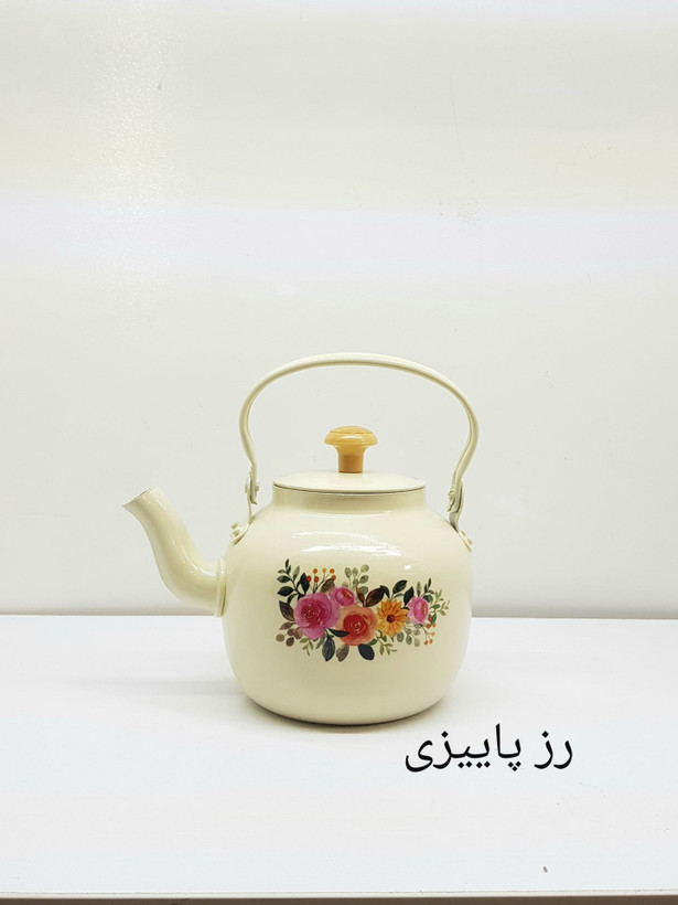 کتری روحی | 4 لیتر | طرح دار | رنگ کوره ثابت نسوز | آهنربا نگیر | برند یکتا باش | مدل YEKTABASH H042