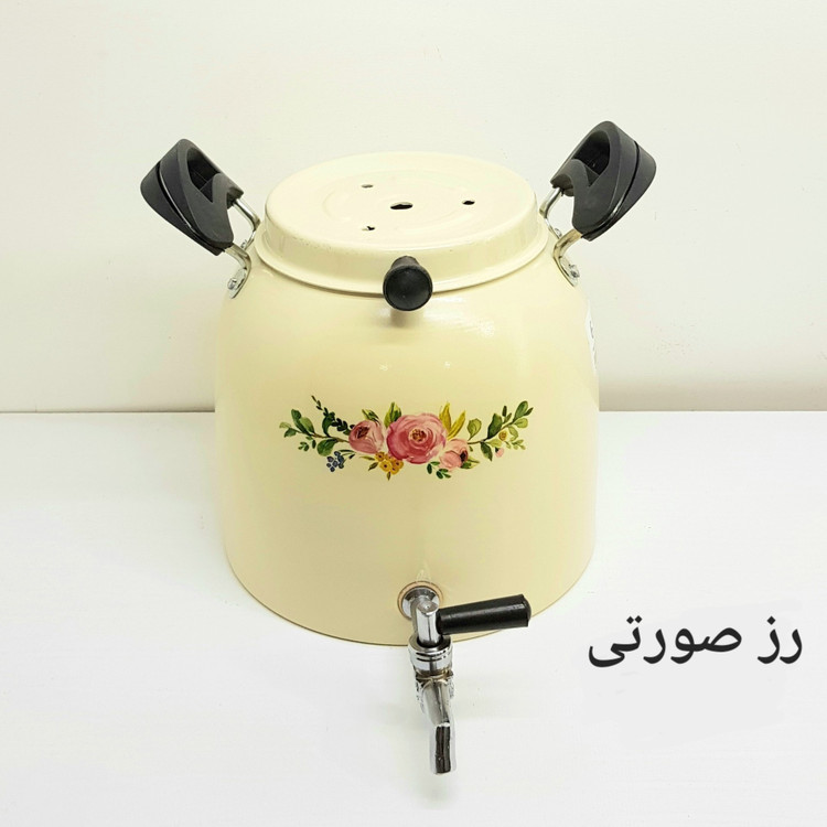کتری شیردار یکتاباش روحی 6 لیتری طرح دار نگیر نسوز بدون قوری مدل KE061